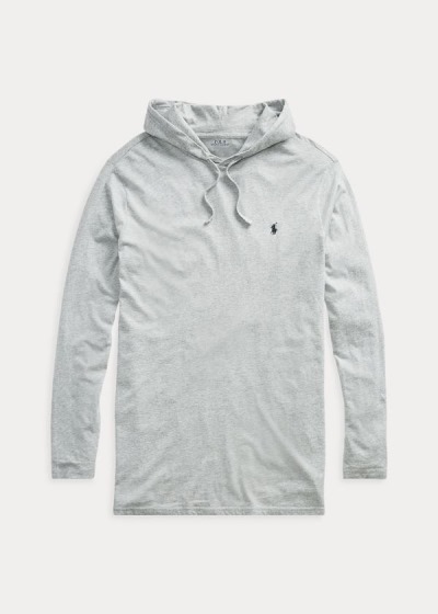 Playeras Polo Ralph Lauren Hombre Grises - Cotton Jersey Hooded - NMDLP6135